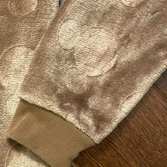 DISCONTINUED BROWN PLUSH DISNEY MICKEY MOUSE CREWNECK SWEATSHIRT SIZE MEDIUM - Picture 9 of 10